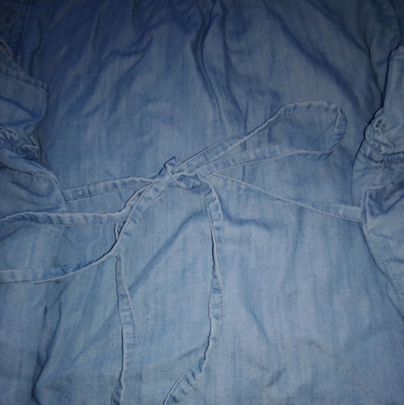 EUC Plus Size Melissa McCarthy Seven7 Button Down Embroidered Denim Top-Size 1X - Picture 16 of 16